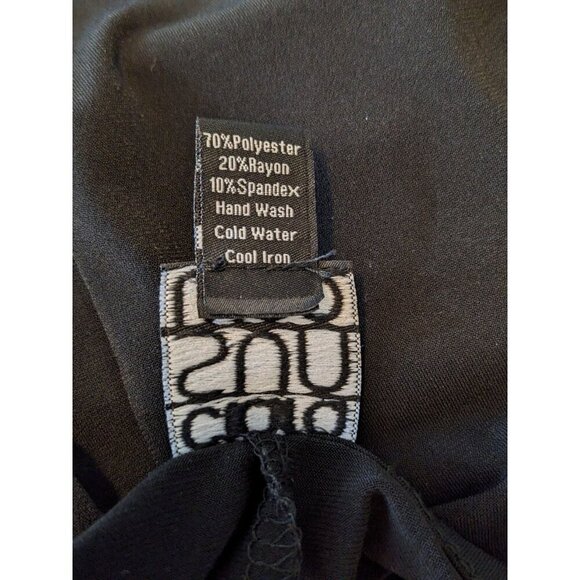 Clara Sun Woo Womens Tunic Top Size XL Black Dolman Sleeve Stretch Lagenlook - Picture 7 of 7